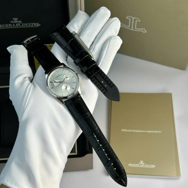 Jaeger-LeCoultre Master Ultra Thin Reserve De Marche Q1378420 Silver Dial Leather Strap Best Replica 39mm