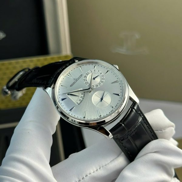 Jaeger-LeCoultre Master Ultra Thin Reserve De Marche Q1378420 Silver Dial Leather Strap Best Replica 39mm