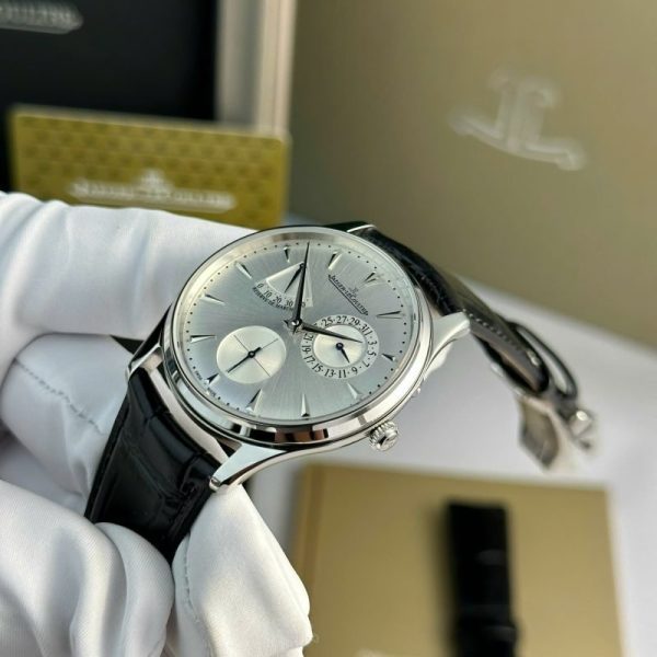 Jaeger-LeCoultre Master Ultra Thin Reserve De Marche Q1378420 Silver Dial Leather Strap Best Replica 39mm