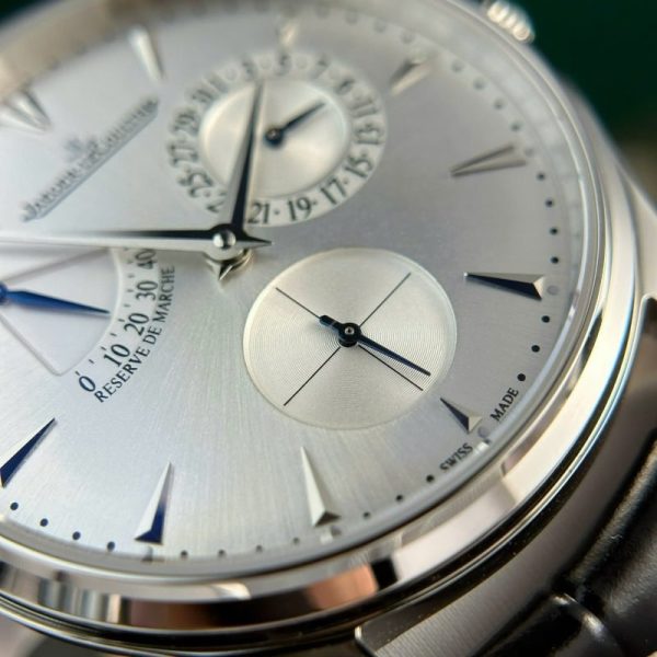 Jaeger-LeCoultre Master Ultra Thin Reserve De Marche Q1378420 Silver Dial Leather Strap Best Replica 39mm
