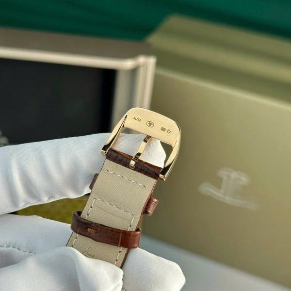 Jaeger-LeCoultre Master Ultra Thin Reserve De Marche Rose Gold Champagne Dial Leather Strap Best Replica ZF 39mm