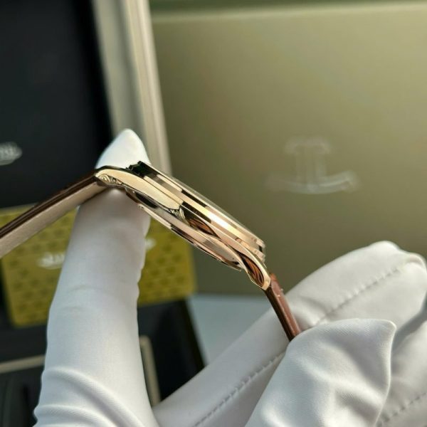 Jaeger-LeCoultre Master Ultra Thin Reserve De Marche Rose Gold Champagne Dial Leather Strap Best Replica ZF 39mm