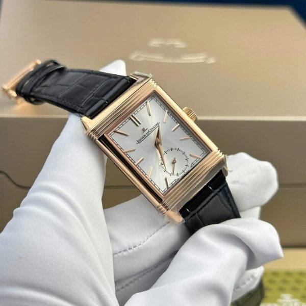 Jaeger ?C LeCoultre Reverso Tribute Monoface Small Seconds Q7132521 Rose Gold Silver Dial Best Replica MGF 45.6??27.4mm