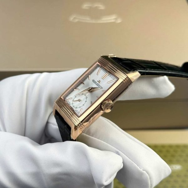 Jaeger ?C LeCoultre Reverso Tribute Monoface Small Seconds Q7132521 Rose Gold Silver Dial Best Replica MGF 45.6??27.4mm