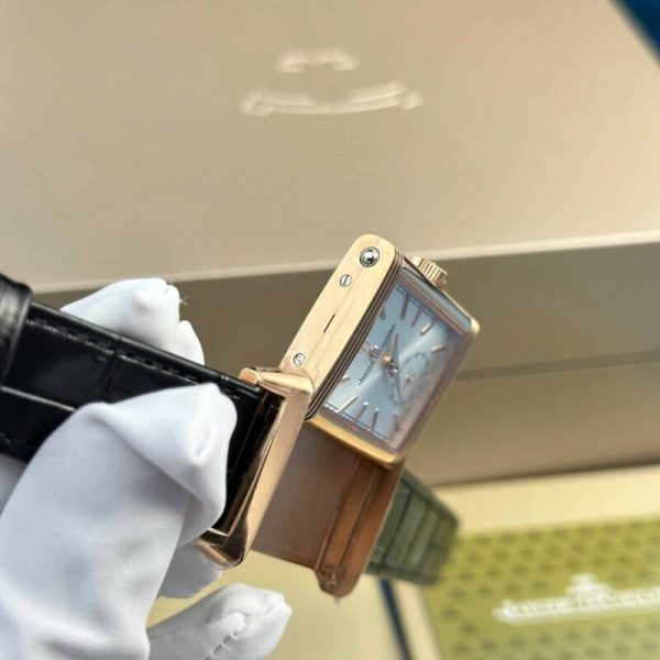 Jaeger ?C LeCoultre Reverso Tribute Monoface Small Seconds Q7132521 Rose Gold Silver Dial Best Replica MGF 45.6??27.4mm