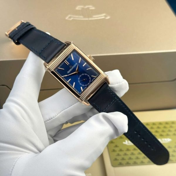 Jaeger-LeCoultre Reverso Tribute Monoface Small Seconds Rose Gold Blue Dial Best Replica MGF 45.6??27.4mm