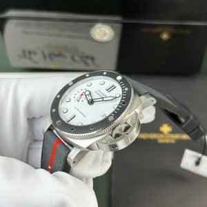 Panerai Submersible Luna Rossa PAM01579 White Dial Leather Strap Best Replica VSF 42mm