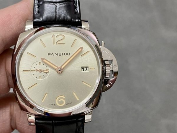 Panerai Luminor Due PAM1249 Ivory Sun-brushed Dial Leather Strap Best Replica VSF 42mm