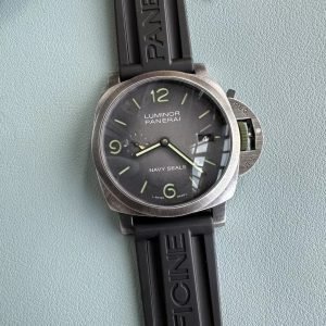 Panerai Luminor Marina Navy Seals PAM01412 Grey Dial Rubber Strap Best Replica VSF 44mm