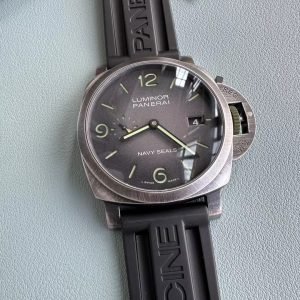 Panerai Luminor Marina Navy Seals PAM01412 Grey Dial Rubber Strap Best Replica VSF 44mm