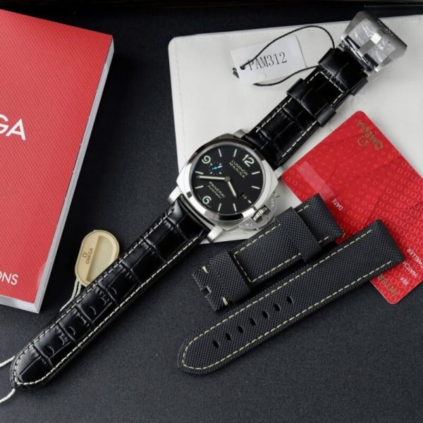 Panerai Luminor Marina Steel Black Dial PAM1312 Leather Best Replica VSF 44mm