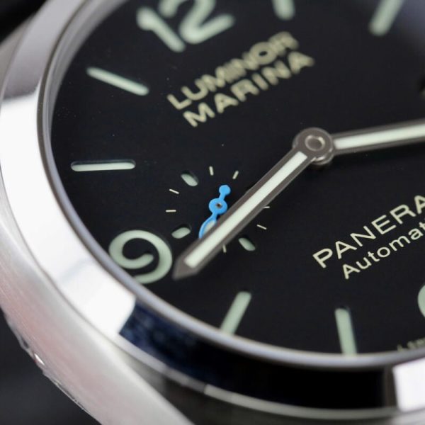 Panerai Luminor Marina Steel Black Dial PAM1312 Leather Best Replica VSF 44mm