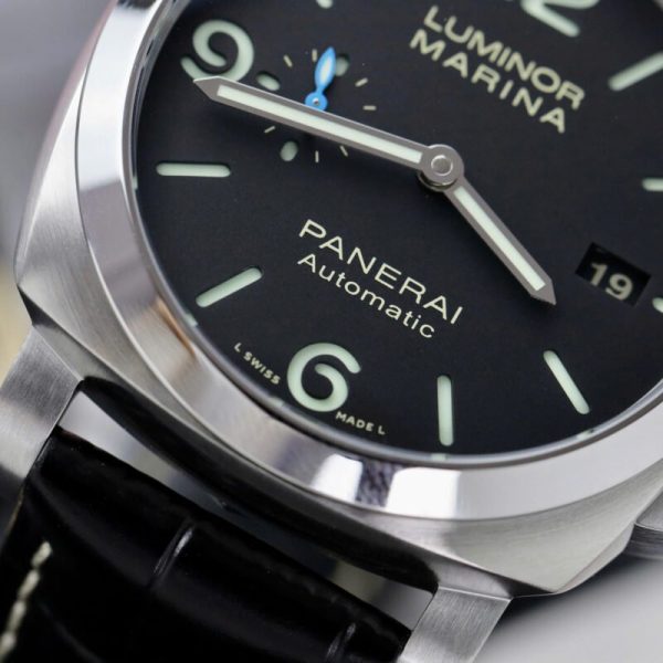 Panerai Luminor Marina Steel Black Dial PAM1312 Leather Best Replica VSF 44mm