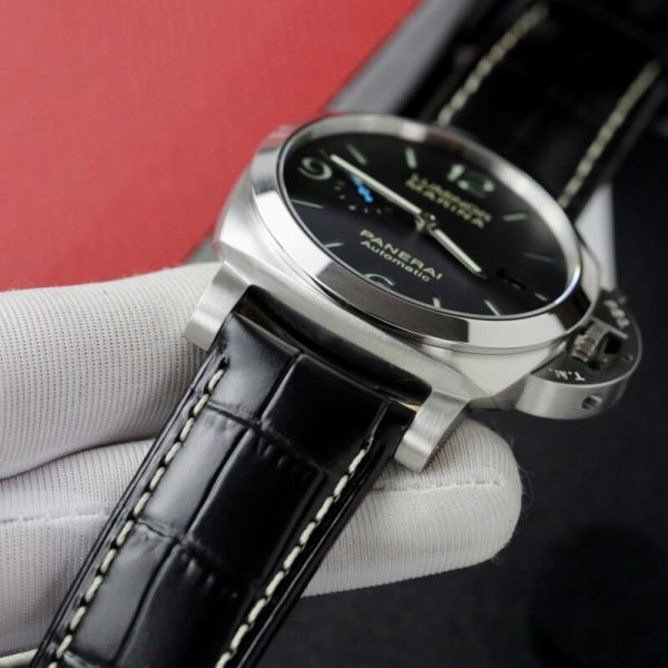 Panerai Luminor Marina Steel Black Dial PAM1312 Leather Best Replica VSF 44mm