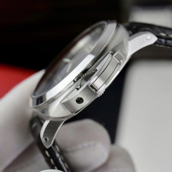 Panerai Luminor Marina Steel Black Dial PAM1312 Leather Best Replica VSF 44mm