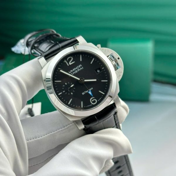 Panerai Luminor Quaranta BiTempo PAM01365 Black Dial Leather Best Replica VSF 40mm