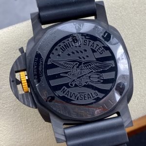 Panerai Submersible GMT Carbotech Navy Seals PAM 1324 Black Carbon Rubber Strap Best Replica VSF 44mm