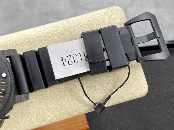 Panerai Submersible GMT Carbotech Navy Seals PAM 1324 Black Carbon Rubber Strap Best Replica VSF 44mm