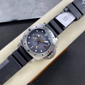 Panerai Submersible GMT Navy Seals PAM 1323 Grey Dial Rubber Strap Best Replica VSF 44mm