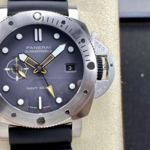 Panerai Submersible GMT Navy Seals PAM 1323 Grey Dial Rubber Strap Best Replica VSF 44mm