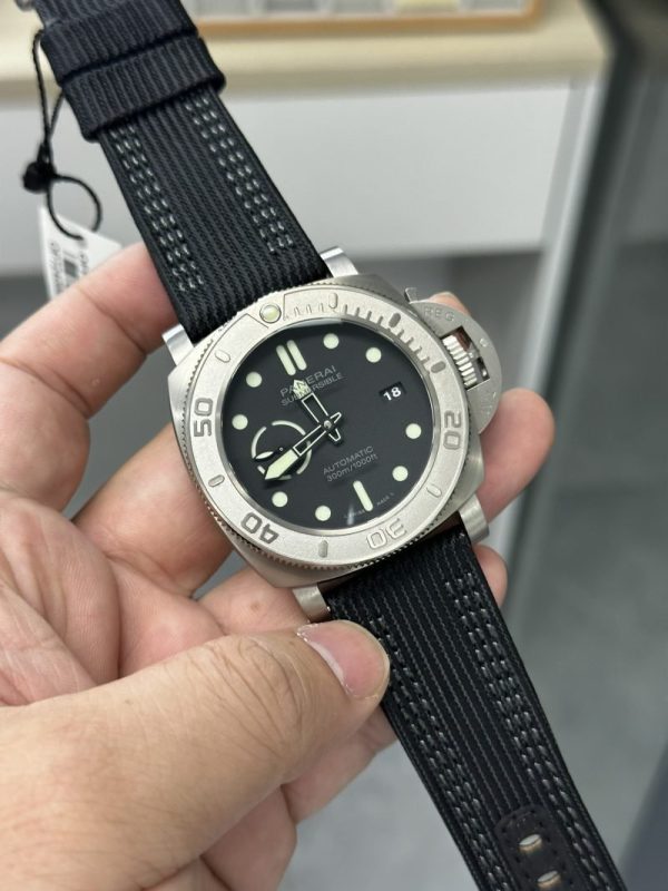 Panerai Submersible Mike Horn Edition PAM 984 Titanium Black Dial Black Strap Best Replica VSF 47mm