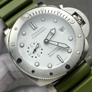 Panerai Submersible Quarantaquattro Bianco PAM1226 White Dial Green Rubber Strap 1:1 Best Replica VSF 44mm
