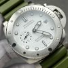 Panerai Submersible Quarantaquattro Bianco PAM1226 White Dial Green Rubber Strap 1:1 Best Replica VSF 44mm