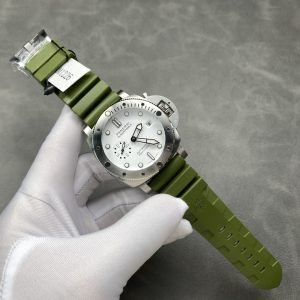 Panerai Submersible Quarantaquattro Bianco PAM1226 White Dial Green Rubber Strap 1:1 Best Replica VSF 44mm