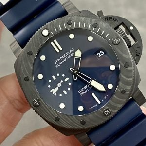 Panerai Submersible Quarantaquattro Carbotech Blu Abisso PAM1232 Blue Dial Rubber Strap Best Replica VSF 44mm