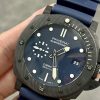 Panerai Submersible Quarantaquattro Carbotech Blu Abisso PAM1232 Blue Dial Rubber Strap Best Replica VSF 44mm