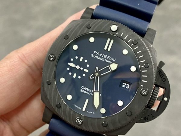 Panerai Submersible Quarantaquattro Carbotech Blu Abisso PAM1232 Blue Dial Rubber Strap Best Replica VSF 44mm