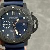 Panerai Submersible Quarantaquattro Carbotech Blu Abisso PAM1232 Blue Dial Rubber Strap Best Replica VSF 44mm