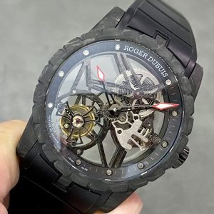 Roger Dubuis Excalibur Monotourbillon DBEX0577 Black Carbon Fiber 1:1 Best Replica BBR 42mm