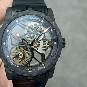 Roger Dubuis Excalibur Monotourbillon DBEX0577 Black Carbon Fiber 1:1 Best Replica BBR 42mm