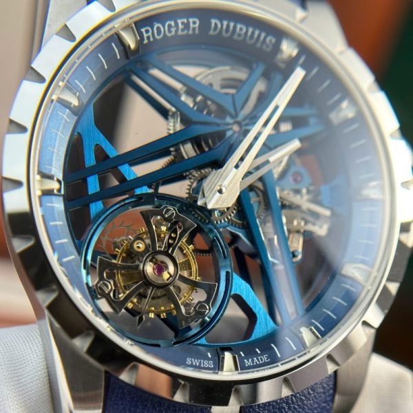 Roger Dubuis Excalibur Monotourbillon Cobalt Blue RDDBEX0838 Best Replica BBR 42mm
