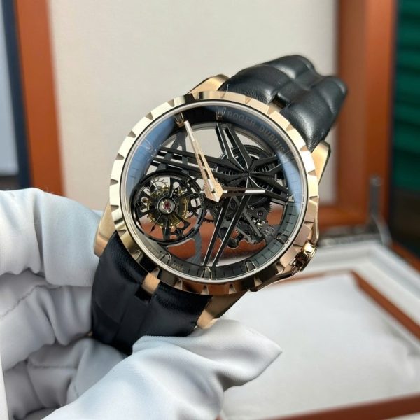 Roger Dubuis Excalibur Monotourbillon Pink Gold RDDBEX0836 Best Replica BBR 42mm
