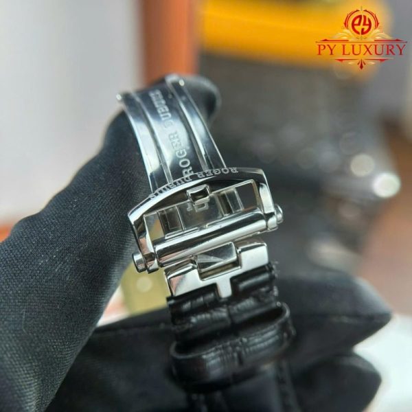 Roger Dubuis Excalibur Skeleton RDDBEX0393 Tourbillon Black Leather Best Replica BBR 42mm