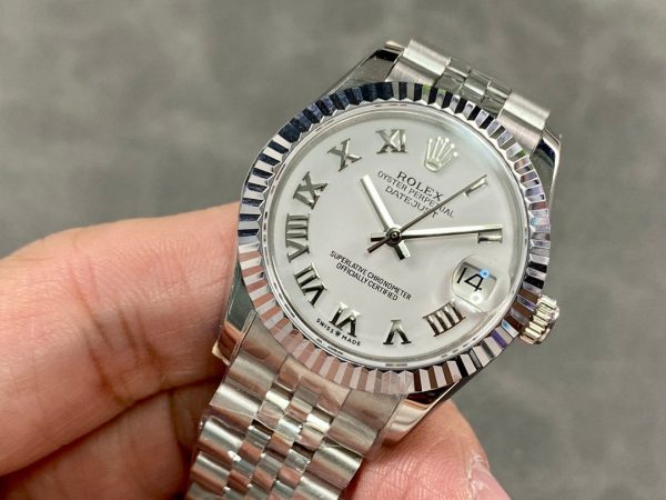 Rolex Datejust 279174 Stainless Steel Silver Roman Numeral Dial 28mm Lady Replica Watch