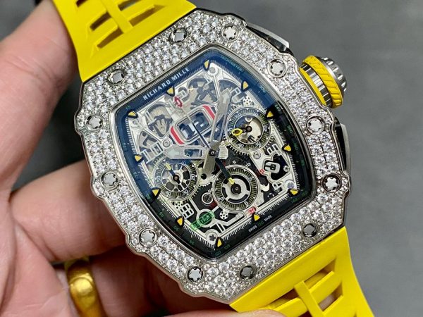 Richard Mille RM 011 03 Stainless Steel & 18K Gold Diamond Bezel
