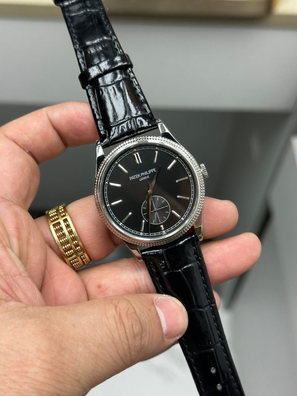 Patek Philippe Calatrava White Gold 6119G 001 Replica Watch(black)