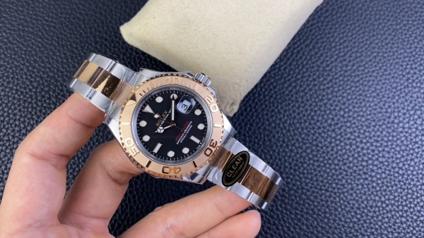 Rolex Yacht Master 126621 EverRose Gold Black Dial 40MM Mens Replica Watch