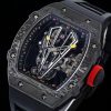 Replica RM 27-03 Rafael Nadal Black Tourbillon Black Rubber Strap