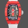 Richard Mille RM07-01 Racing Red Carbon White Rubber Strap 46mm Ladies Watch