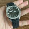 Replica Patek Philippe Aquanaut 5267 200A 001 Black Dial Diamond Bezel Watch