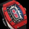 Richard Mille RM07-01 Racing Red Carbon Black Rubber Strap 46mm Ladies Watch