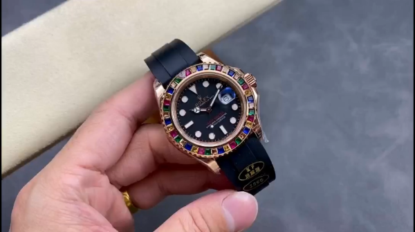 Rolex Yacht Master 116695 Black Rubber Strap Black Dial 40MM Mens Replica Watch
