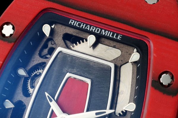 Richard Mille RM07-01 Racing Red Carbon Black Rubber Strap 46mm Ladies Watch