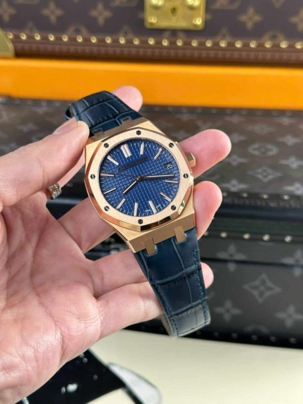 Audemars Piguet Royal Oak 15510OR 50th Anniversary Blue Dial Leather Best Replica APSF 41mm
