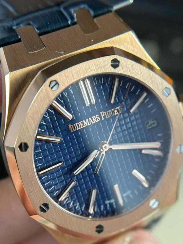 Audemars Piguet Royal Oak 15510OR 50th Anniversary Blue Dial Leather Best Replica APSF 41mm