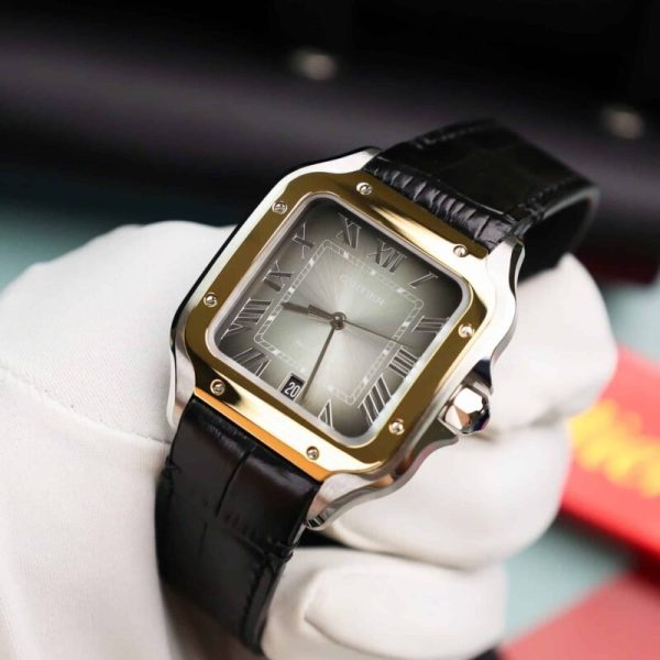 Cartier Santos De Cartier CRW2SA0030 Two Tone Grey Dial Large Model Best Replica BVF 39.8mm